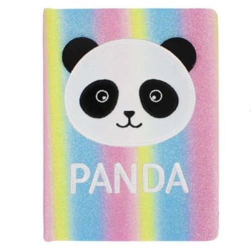 Plüss notesz A/5 szivárványos Panda 481258