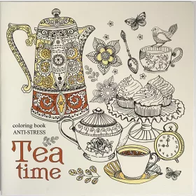 Felnőtt kifestő 200x200mm 24kép Tea Time 0699-1748