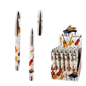 Golyóstoll hangjegy színes hangszerek kupakos 18-557 AKC!