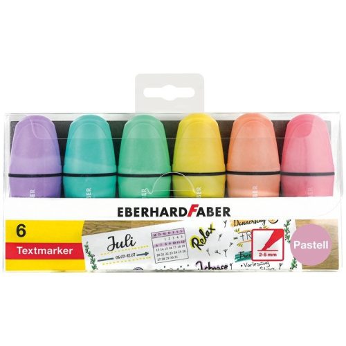 Szövegkiemelő 6db-os mini Eberhard Faber pasztell 551403