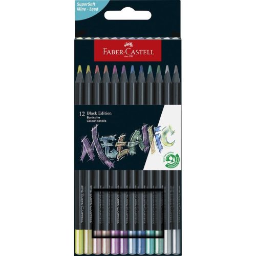 Szinesceruza Faber Castell 12db-os Black Edition Metál 2024 116415