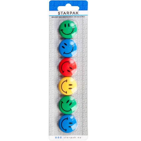 Mágnes szett 6db-os színes Emoji 378347