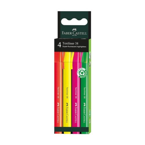 Szövegkiemelő készlet 4db-os Faber Castell 157774