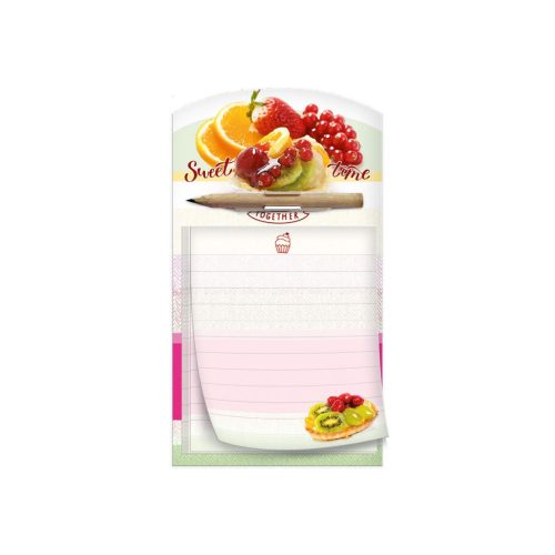 Jegyzet ARGUS(10x18cm)40lapos hűtőmágnes+ceruza Sweet Time 1132-0406