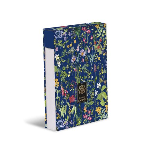 Jegyzet ARGUS karton tartóban 200lapos 10x14,7cm Cottage Garden 1405-0398