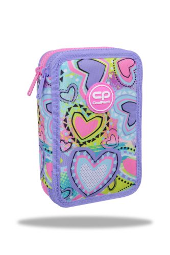 Kétemeletes töltött tolltartó Cool Pack  Jumper2 Pastel Heart 066832
