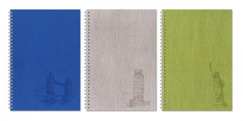 Spirálfüzet A/5 80 lapos 70g vonalas Lastva Landmark 64588