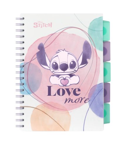 Spirálfüzet regiszteres B/5 100lapos Disney Fashion Stitch 74975