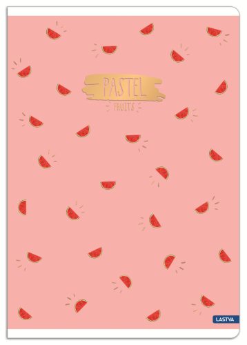 Füzet A/4 52 lapos 80g vonalas Lastva Pastel Fruits 81750