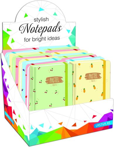 Gumis notesz A/6 96lap vonalas Lastva Pastel Fruits 82184