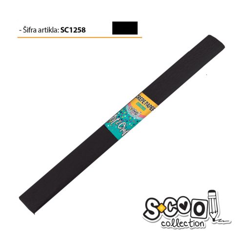 Krepp papír 50x200cm Fekete Art&Craft SC1258