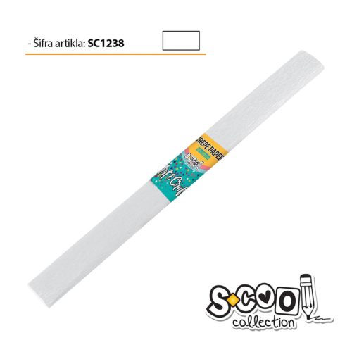 Krepp papír 50x200cm Fehér Art&Craft SC1238