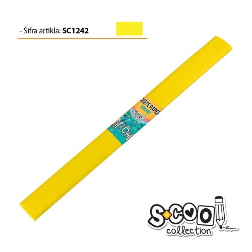 Krepp papír 50x200cm Sárga Art&Craft SC1242
