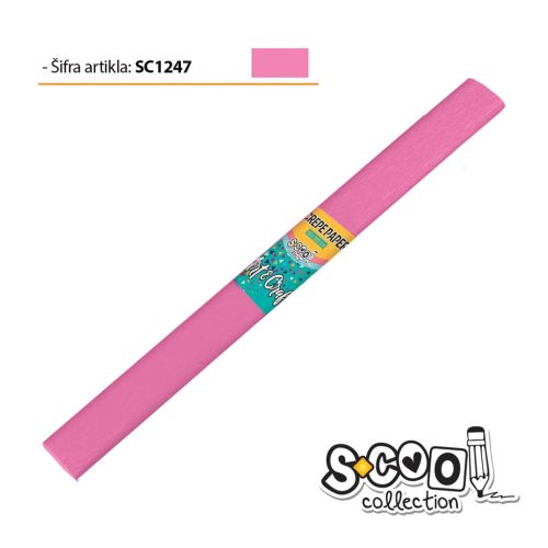 Krepp papír 50x200cm Rózsaszín Art&Craft SC1247