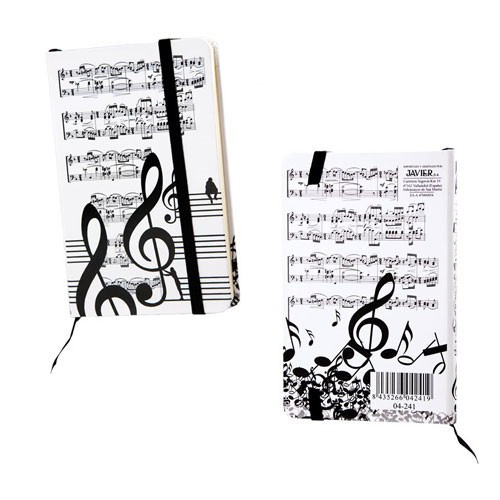 Notesz gumipánttal hangjegyes 14x9cm 04-241