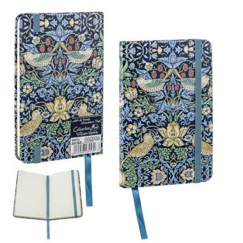 Notesz gumipánttal William Morris 14x9cm hangjegyes 23-457