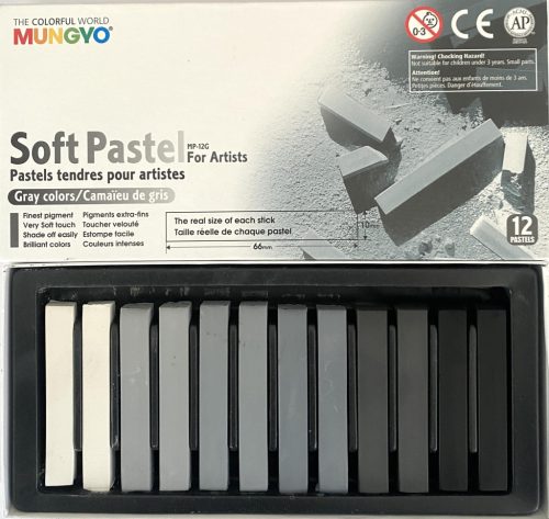 Porpasztell kréta 12db-os szürke tónusok Mungyo LT5504
