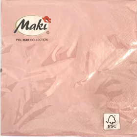   Szalvéta 33x33cm 3rétegű Maki Metál Rose Gold SLOG049701 12db/karton