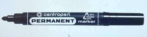 Permanent marker Centropen vastag kúpos 5mm Fekete C8566