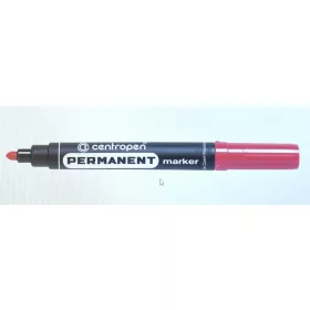 Permanent marker Centropen vastag kúpos 5mm Piros C8566