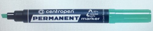 Permanent marker Centropen vastag vágott 1-4,6mm Zöld C8566