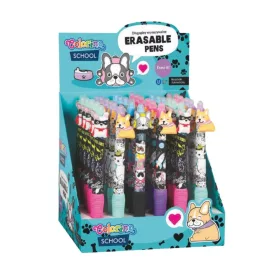 Nyomógombos radírozható toll"Dog Clothes" 80433