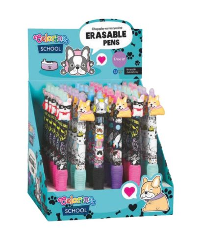 Nyomógombos radírozható toll"Dog Clothes" 80433