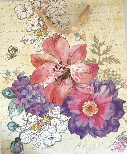 Ajándéktasak zsinóros L-es méret 26,5x33,5x13cm 371379