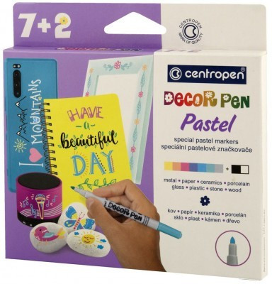 Decorpen Pastel 7+2 permanent marker Centropen 2738
