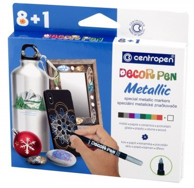 Decorpen metallic 8+1 permanent marker Centropen 2737