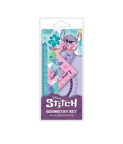 Vonalzókészlet 4db-os 15cm pasztell színek Disney STITCH Pastel 91958