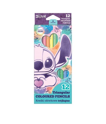 Színesceruza készlet 12db-os trio pasztell színek Disney STITCH Pastel 92047PTR