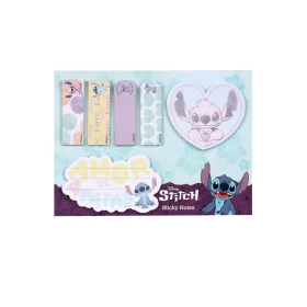   Öntapadós jegyzet+oldaljelölő asztali tartóval 48db Disney STITCH Pastel 76733PTR