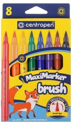 Ecset hegyű filctoll 8db-os Centropen Brush 8773/8