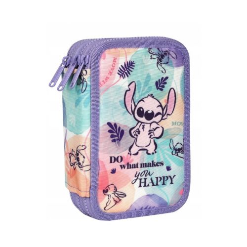 Töltött tolltartó háromemeletes JUMPER 3 Disney Stitch Pastel F067885