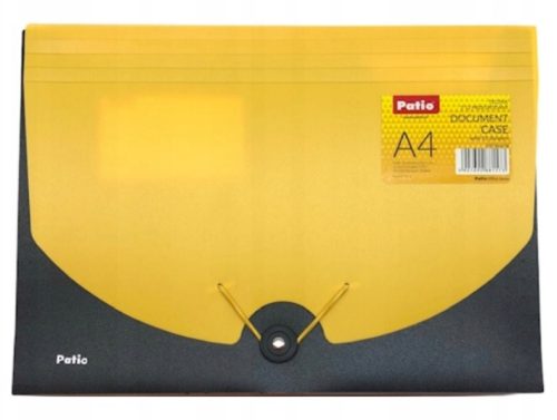 Irattartó mappa A4 PVC 12 rekeszes Patio Sárga 5066