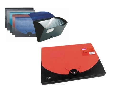 Irattartó mappa A4 PVC 12 rekeszes Patio Piros 5066