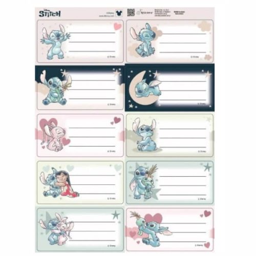 Füzetcímke 2x5db-os Lilo és Stitch 140439