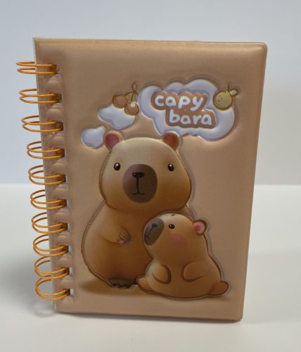 Spirál notesz B6 3D Capybara 1902-9