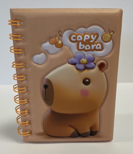 Spirál notesz A6 3D Capybara1901-9