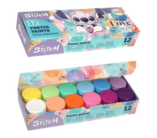Tégelyes tempera 12x20ml Disney Pastel Stitch 91972