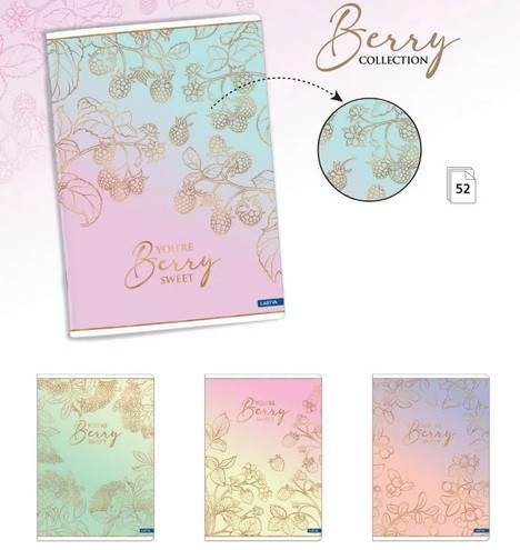 Füzet A/5 52 lapos kockás Lastva BERRY 84997 10db/cs.2025