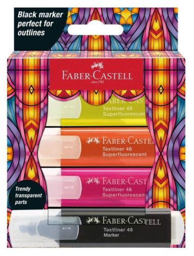 Szövegkiemelő "SF" 4db-os Faber Castell Textliner Glassy 254693