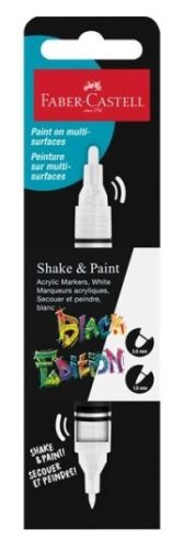 Akrilmarker kétvégű Fehér Faber Castell Black Edition 285511