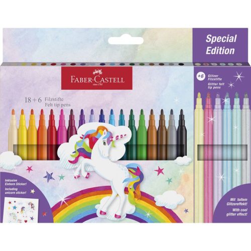 Filctoll készlet 18+6db Faber Castell Unicorn 554221