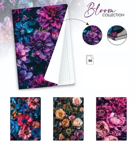 Füzet A/4 96lap 70g vonalas Lastva Bloom 84829 5db/cs.2025