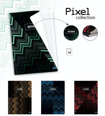Füzet A/4 96lap 70g kockás Lastva Pixel 84898 5db/cs.2025