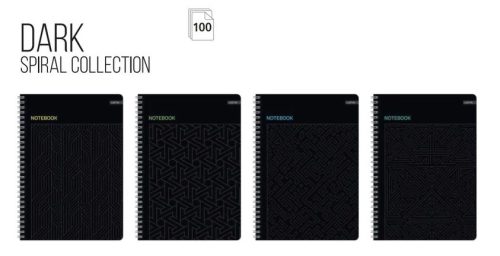 Spirálfüzet A/5 100lapos kockás Lastva Dark 82085 5db/cs.2025