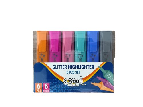 Szövegkiemelő glitteres 6db-os SS2579