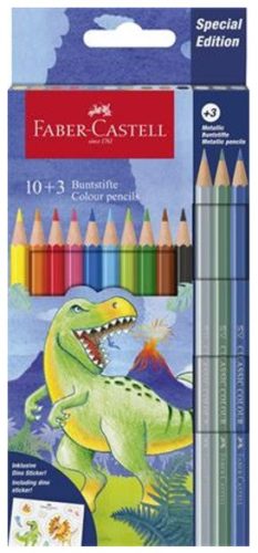 Szinesceruza készlet 10+3db Faber Castell Dinosaur 111213